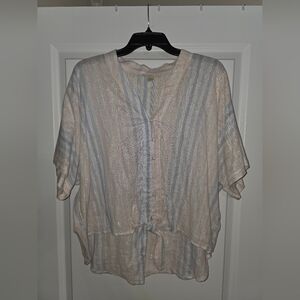 CUPIO Striped Women's Top with Tie Front